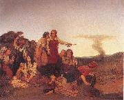 august malmstrom Blenda advises the women of Varend to revenge the pillaging of the Danes oil painting artist